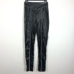 27. Sorella black faux leather high rise skinny pants